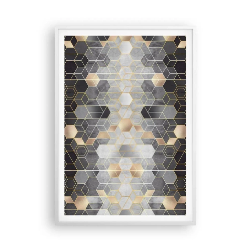 Poster în ramă albă - Compoziție diamantată - 70x100 cm