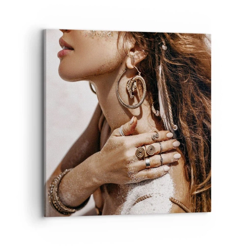 Tablou pe pânză - Regina plajei sălbatice - 70x70 cm