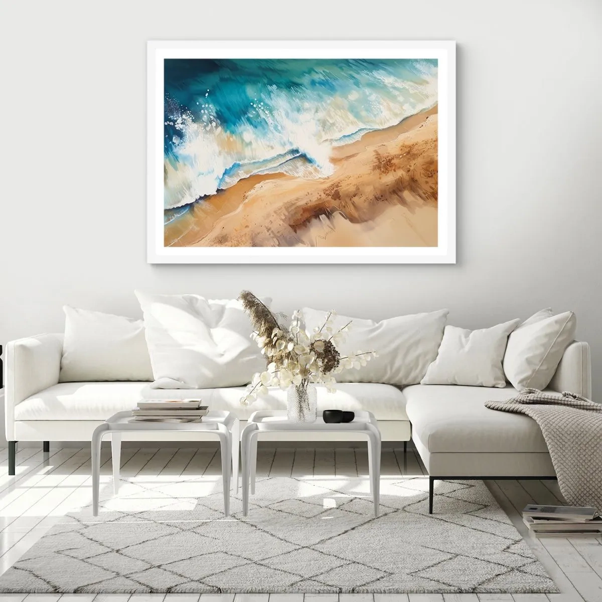 Poster în ramă albă - Unda de întoarcere - 100x70 cm