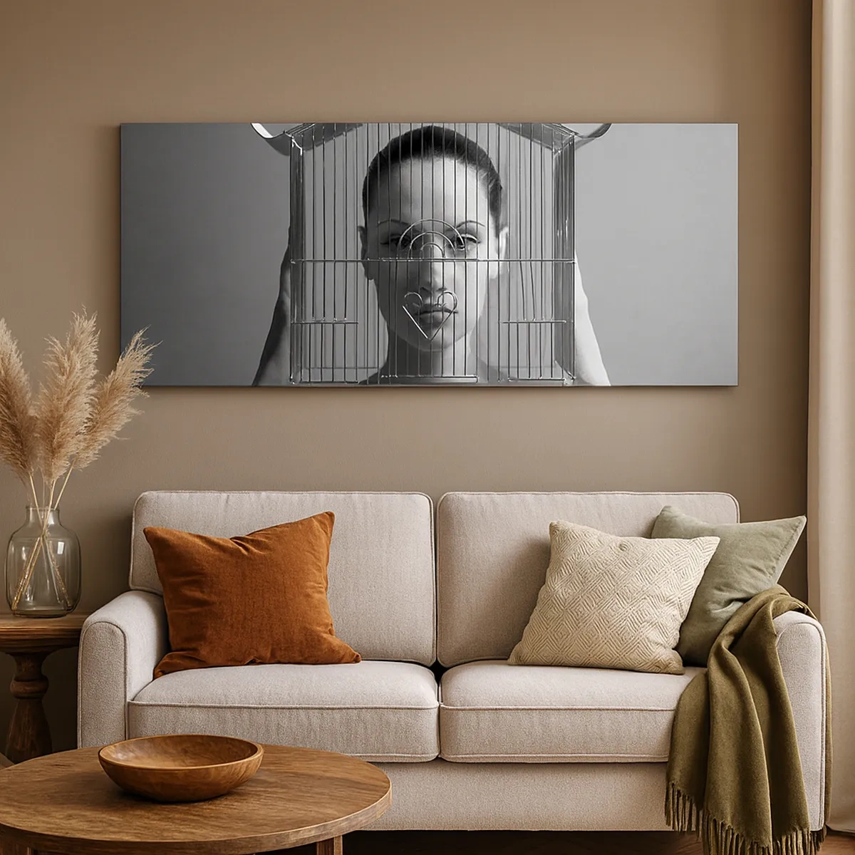 Tablou pe pânză - Un portret oarecum suprarealist - 30x30 cm