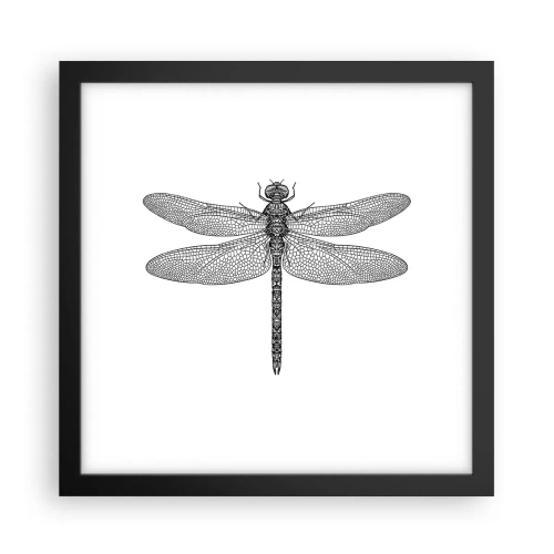 Poster în ramă neagră - Precizia naturii - 30x30 cm