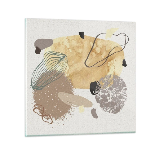 Tablou pe sticlă - Fluiditatea aplicată - 70x70 cm