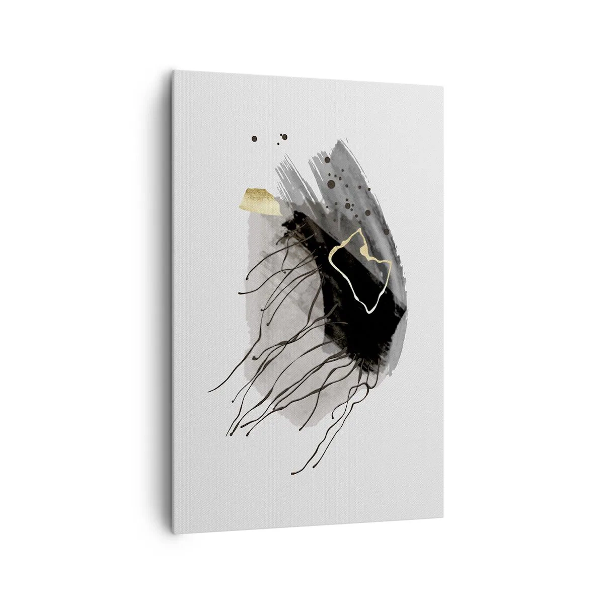 Tablou pe pânză - Negru și aur - 80x120 cm