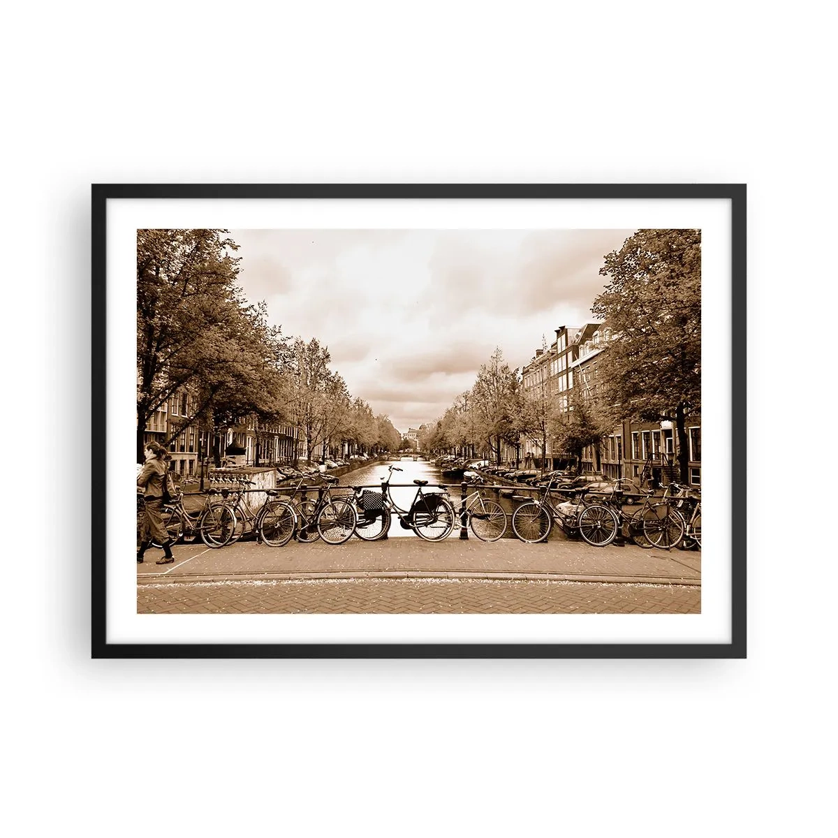 Poster în ramă neagră - Atmosfera olandeză - 70x50 cm