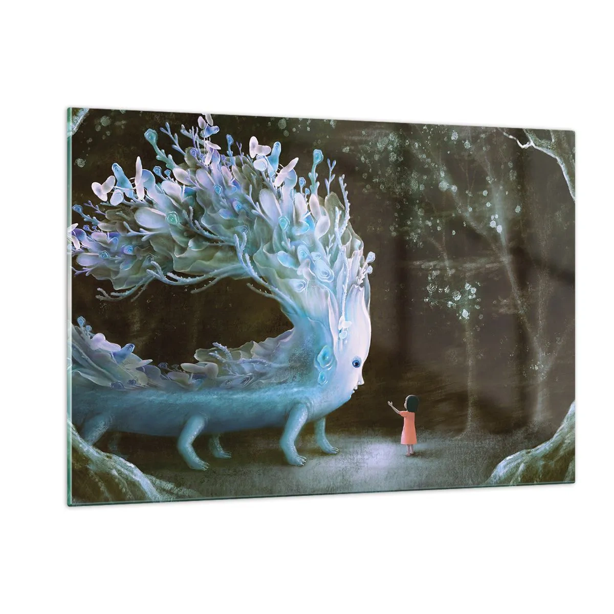 Tablou pe sticlă - Întâlnire fantastică - 120x80 cm