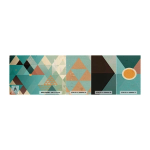 Mostră tapet Premium Canvas - Unitatea multiplicității, multiplicitatea unității - Abstracția, Bucată, Model modern - 100x30 cm