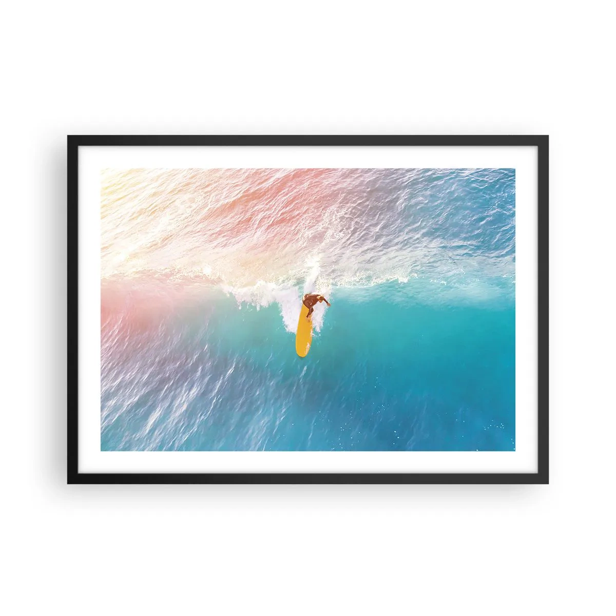 Poster în ramă neagră - Călărețul oceanului - 70x50 cm