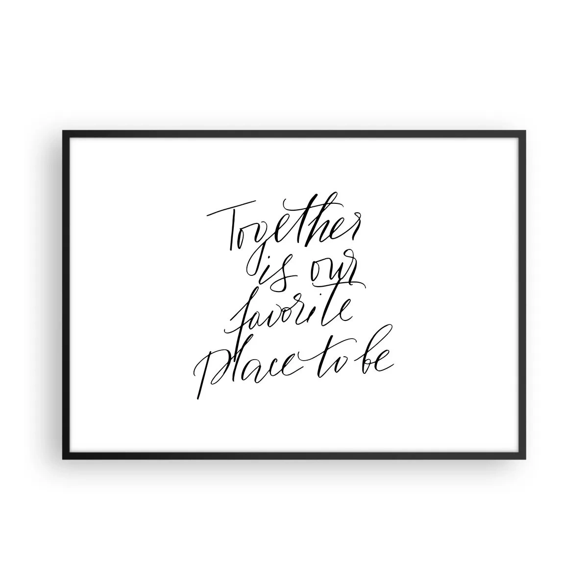 Poster în ramă neagră - O simți și tu? - 100x70 cm