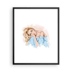 Poster în ramă neagră - Scufundată în vis albastru - 40x50 cm