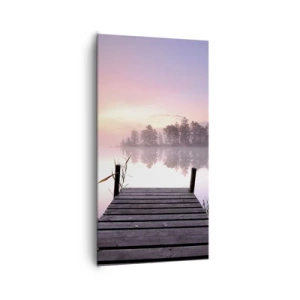 Tablou pe pânză - Din ceața de liliac... - 65x120 cm