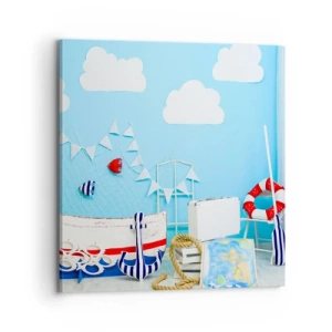 Tablou pe pânză - Dorința copilărească de aventură - 70x70 cm