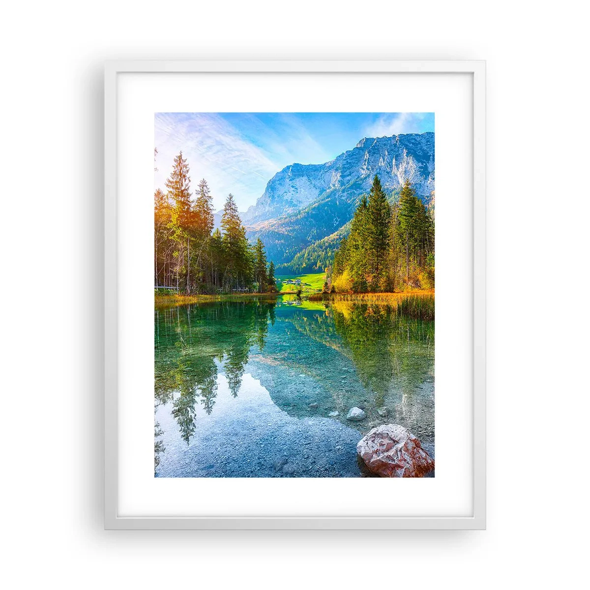 Poster în ramă albă - Blândețea toamnei - 40x50 cm