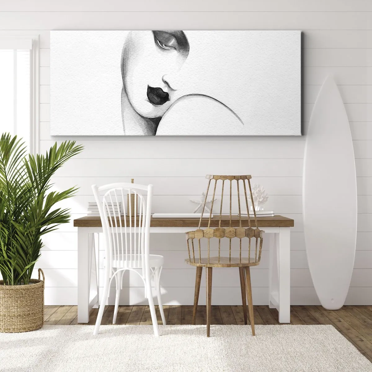 Tablou pe pânză - În stilul Lempickei - 100x40 cm