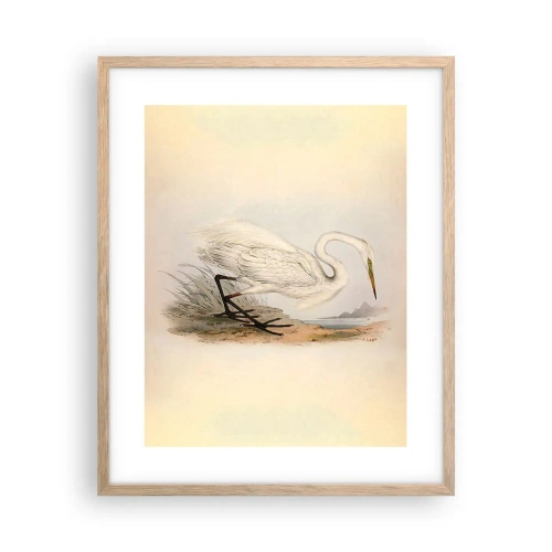 Poster în ramă de stejar deschis - Doamna în stufărișuri - 40x50 cm