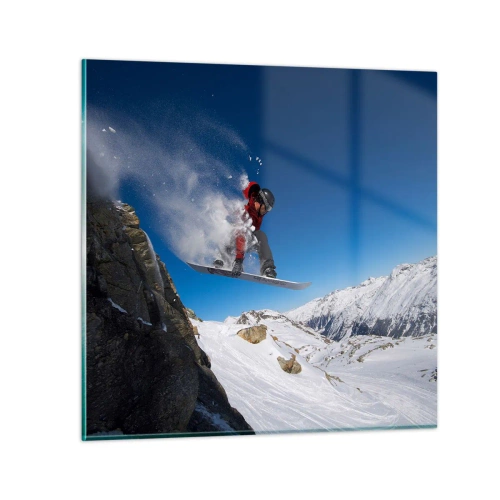 Tablou pe sticlă - Și ai devenit parte din spațiul - 60x60 cm