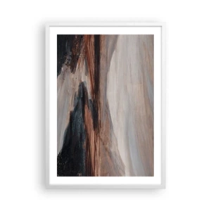 Poster în ramă albă -  Valea liniștită - 50x70 cm