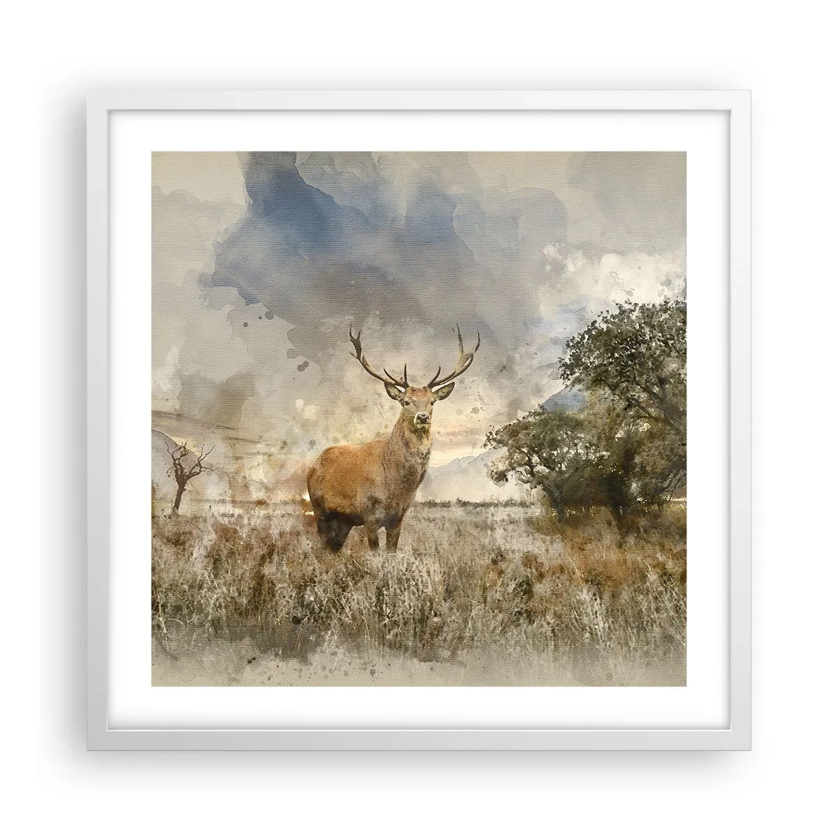 Poster în ramă albă - Demnitate - putere - măreție - 50x50 cm