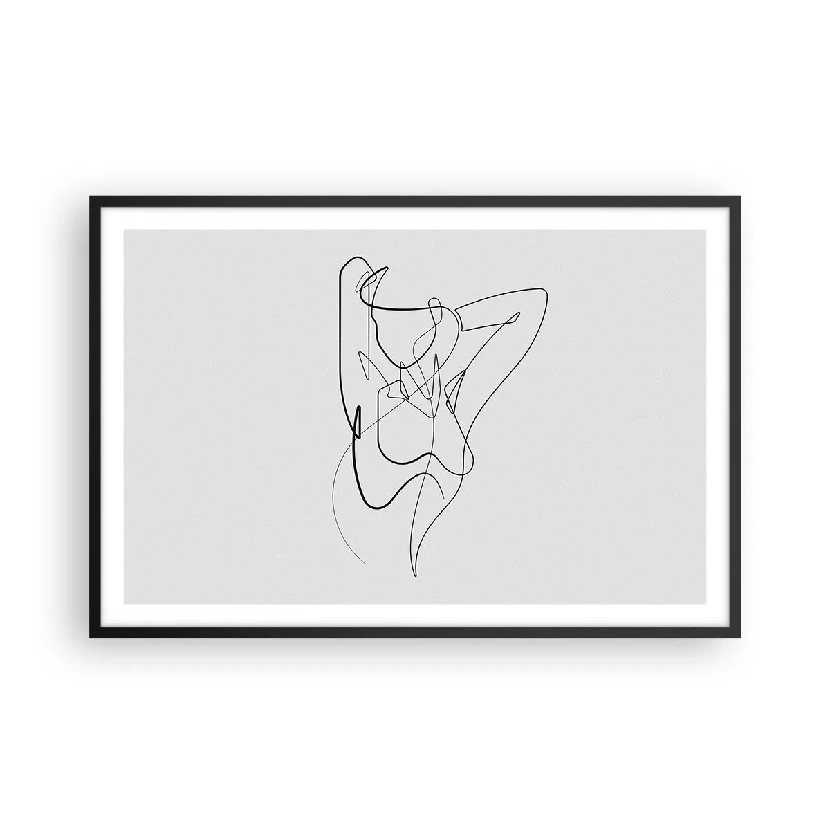 Poster în ramă neagră - Cine ești tu? - 91x61 cm