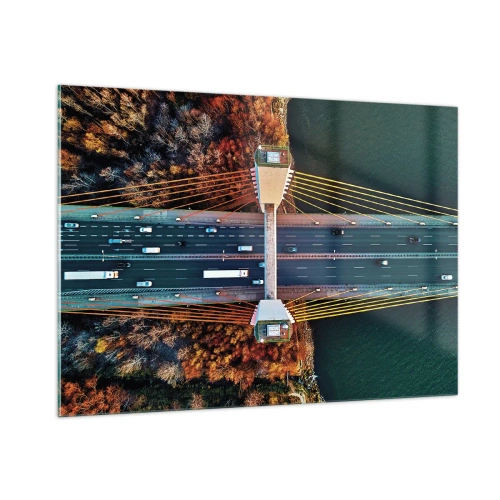 Tablou pe sticlă - Din pădure spre apă - 100x70 cm