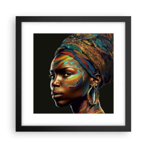 Poster în ramă neagră - Regina africană - 30x30 cm