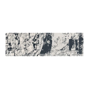 Mostră tapet Premium Canvas - Întrepătrunderea contrariilor - Abstracția, Bucată, Colaj - 100x30 cm