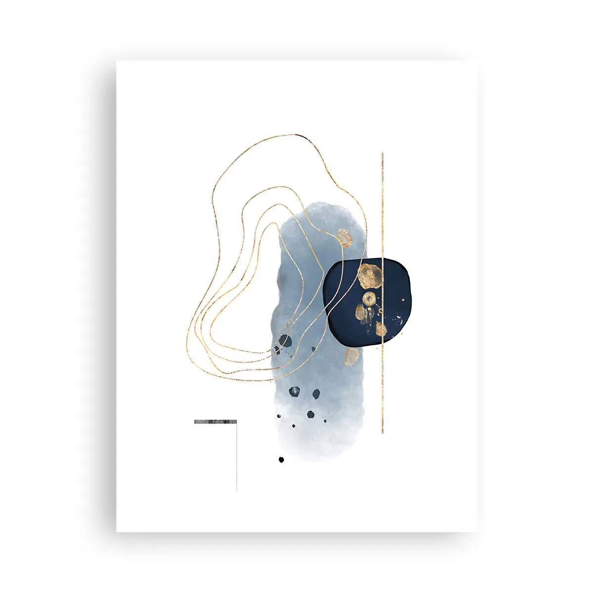 Poster - Fantezie albastru-auriu - 30x40 cm