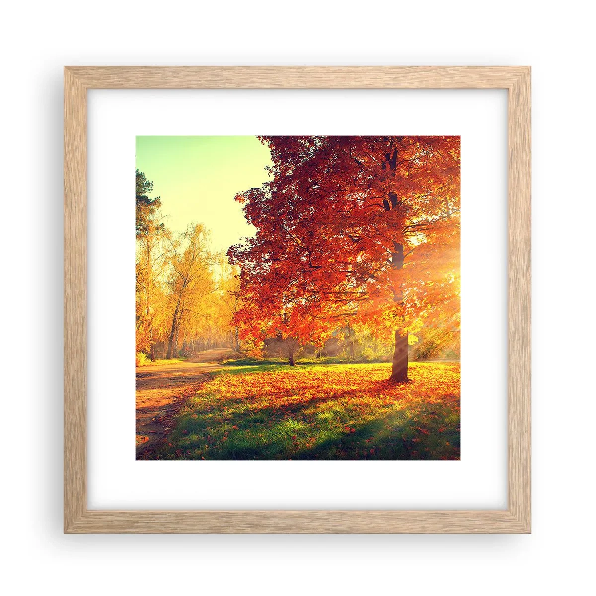 Poster în ramă de stejar deschis - Roșcatul este frumos - 30x30 cm