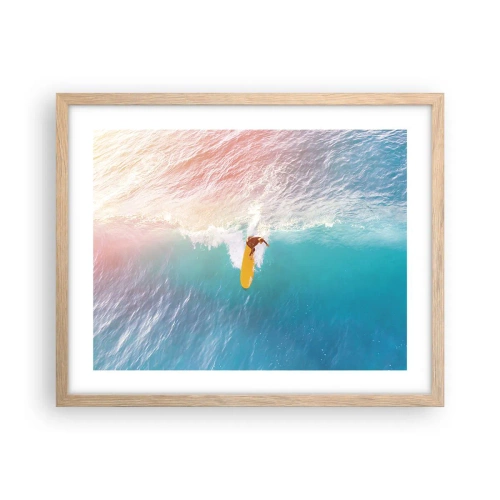 Poster în ramă de stejar deschis - Călărețul oceanului - 50x40 cm