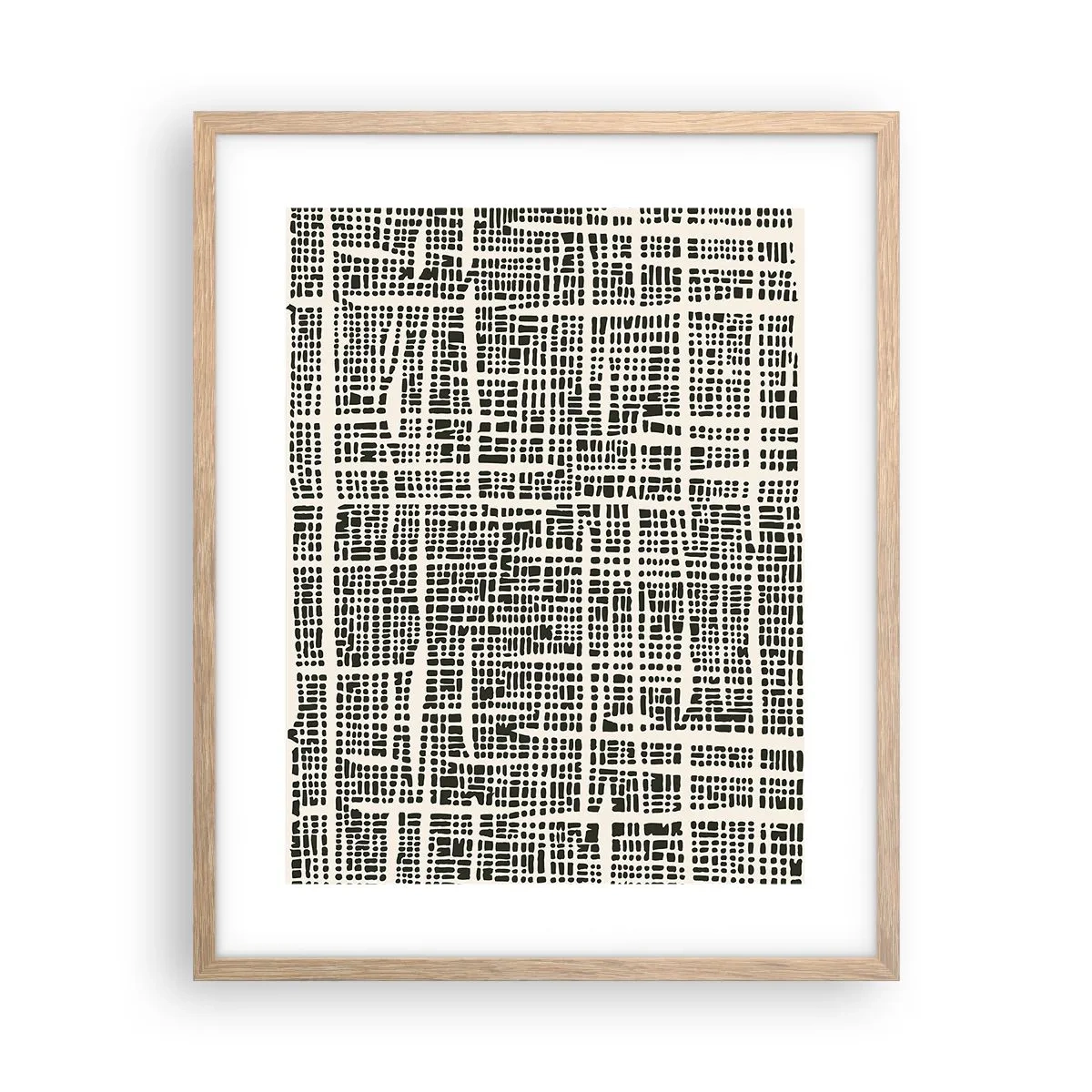 Poster în ramă de stejar deschis - O compoziție țesută - 40x50 cm