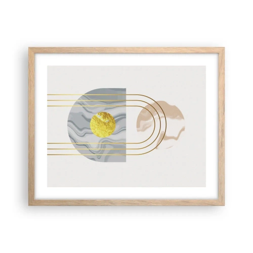 Poster în ramă de stejar deschis - Lumină și strălucire - 50x40 cm