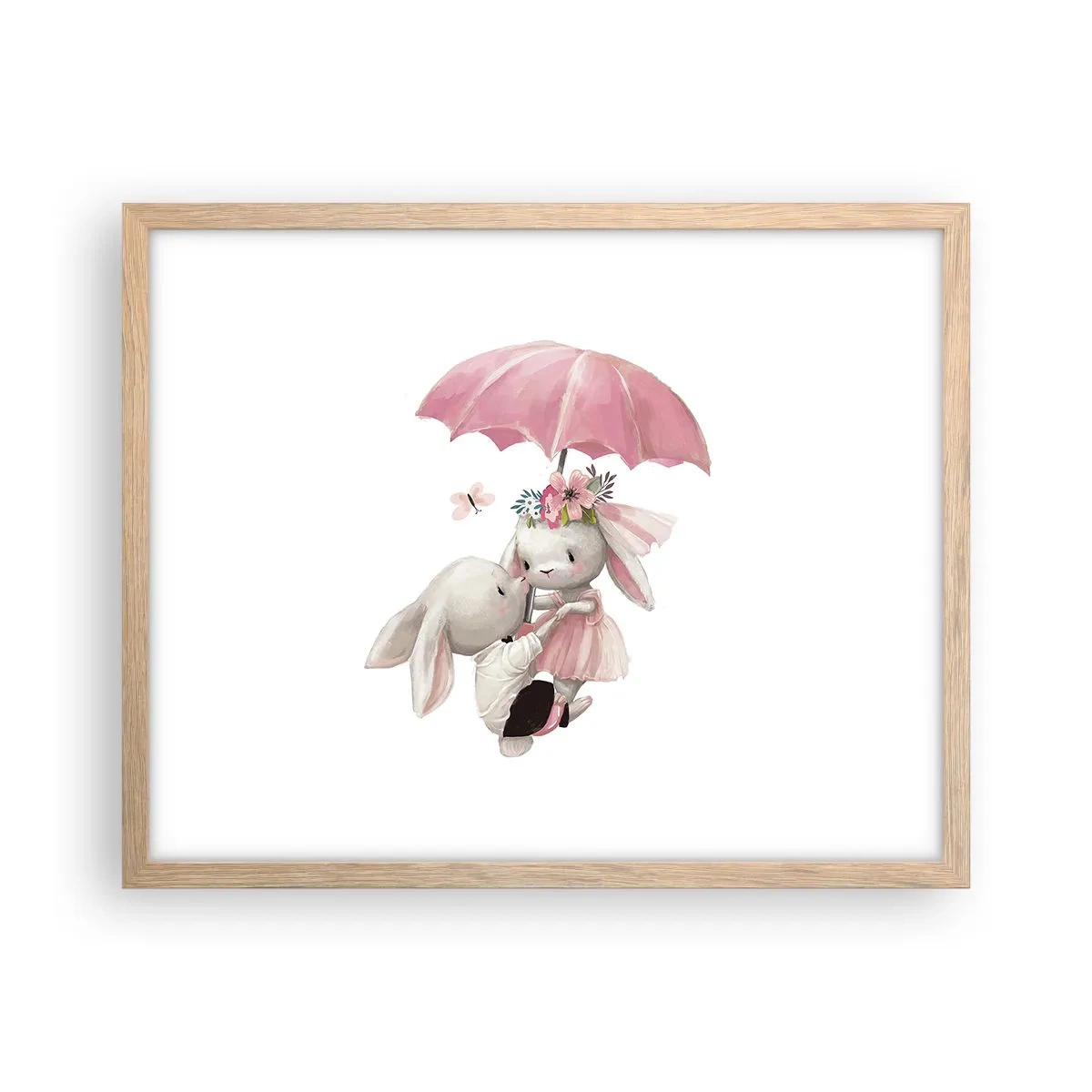 Poster în ramă de stejar deschis - Pur și simplu dragoste - 50x40 cm