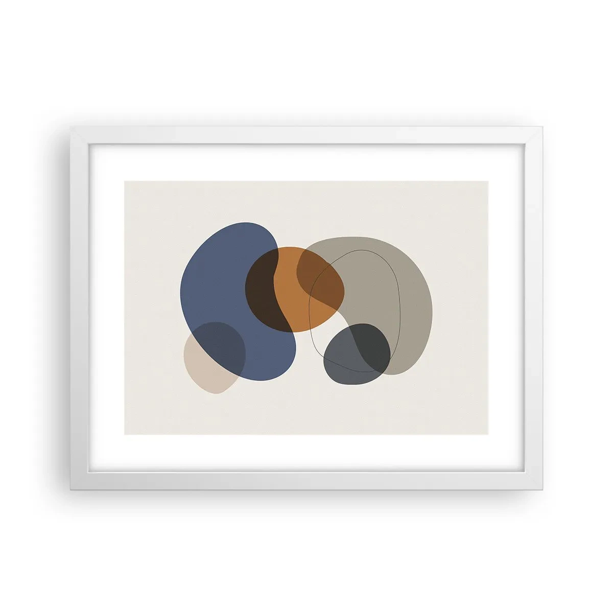 Poster în ramă albă - Picături de culoare - 40x30 cm