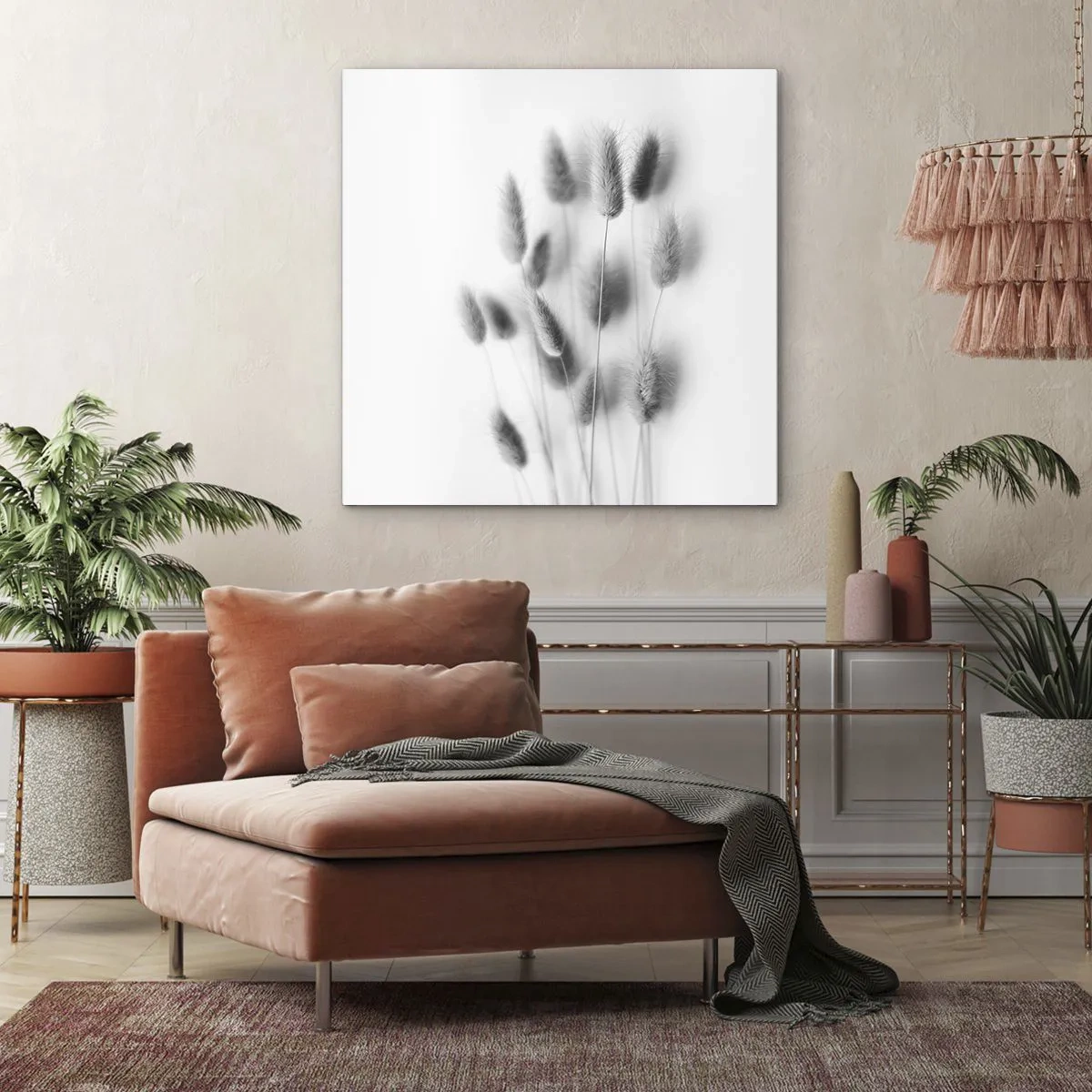 Tablou pe pânză - Pufoșenia ierbii - 70x70 cm