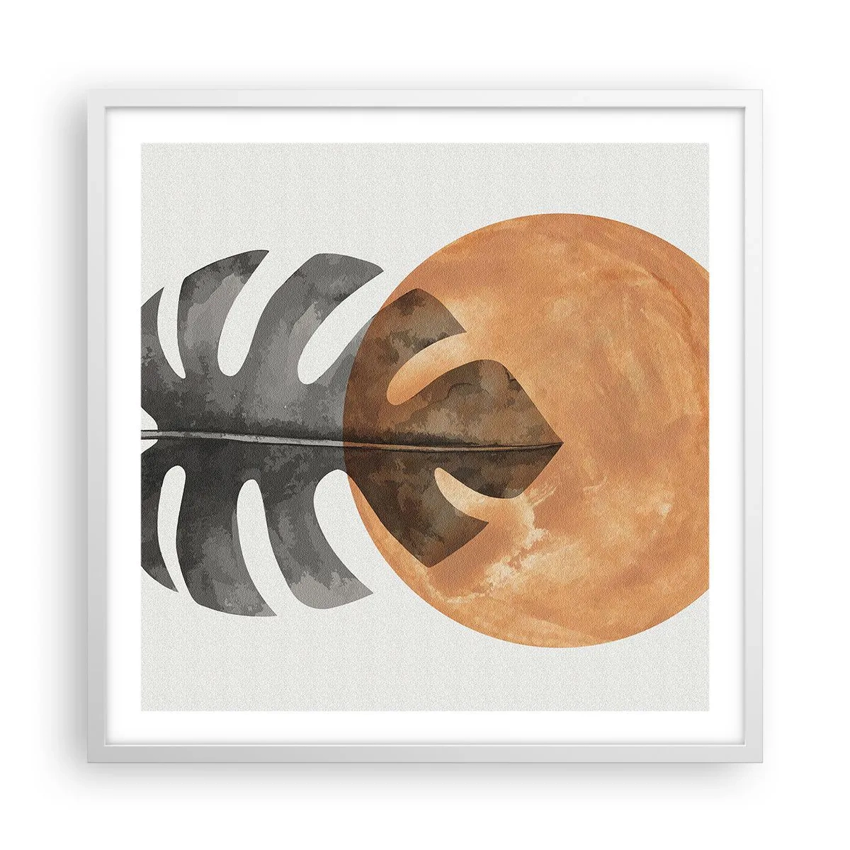 Poster în ramă albă - Doar soarele - 60x60 cm