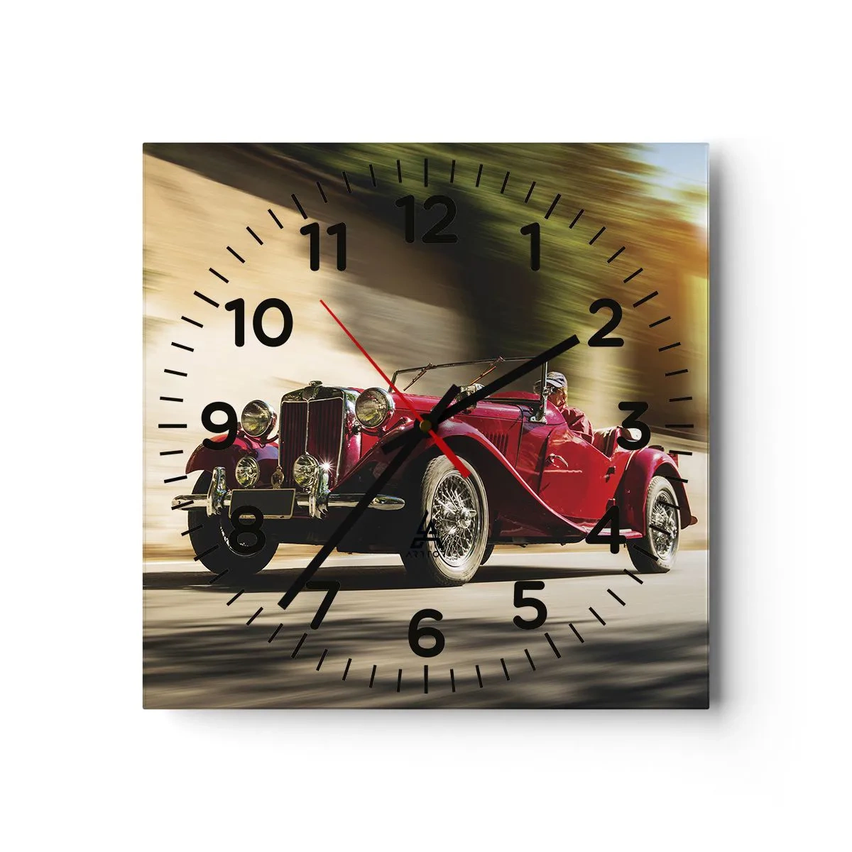 Ceas de perete - Ceas pe sticlă - Mai frumoasă decât Nike din Samothrace - 40x40 cm