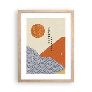 Poster în ramă de stejar deschis - În stil japonez - 30x40 cm