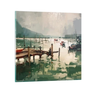 Tablou pe sticlă - Scufundat în luna topită - 40x40 cm