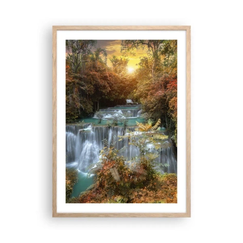 Poster în ramă de stejar deschis - Comoara ascunsă a pădurii - 50x70 cm