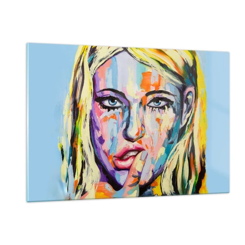 Tablou pe sticlă - Privește-o drept în ochi - 120x80 cm