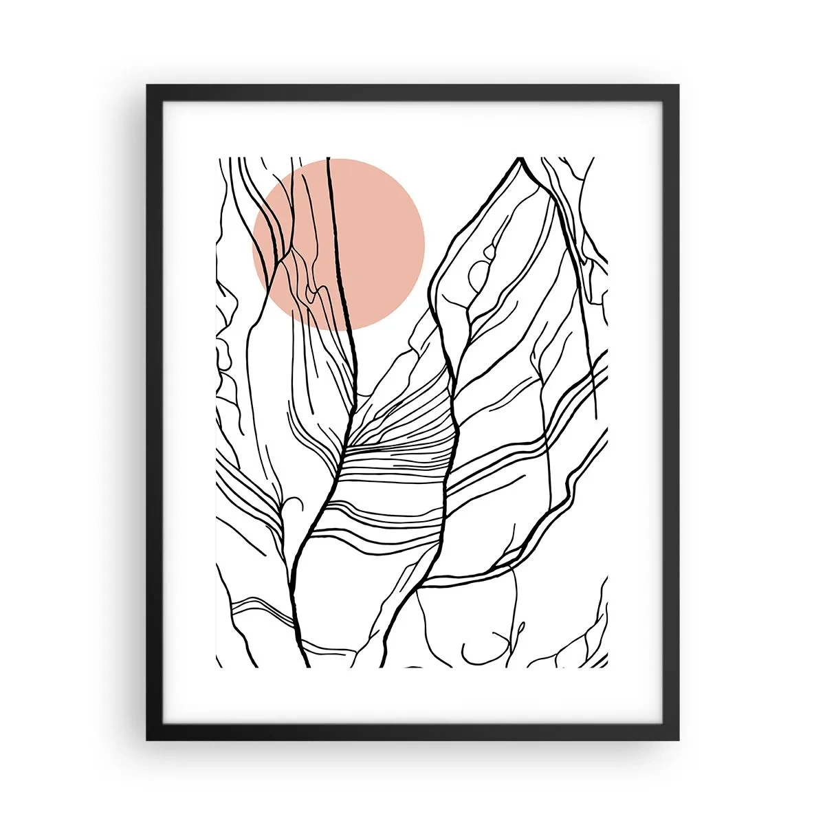 Poster în ramă neagră - Într-o rețea de crengi - 40x50 cm