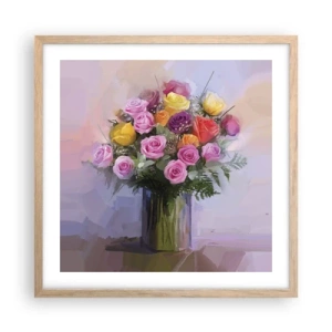 Poster în ramă de stejar deschis - Frumusețe reținută - 50x50 cm