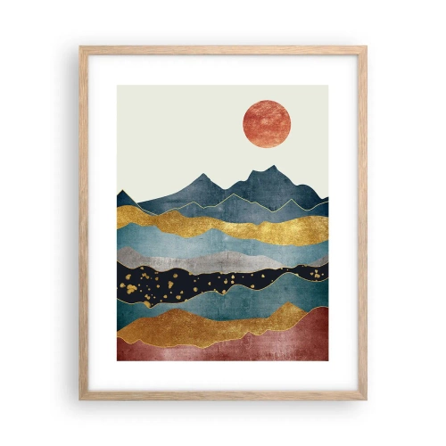 Poster în ramă de stejar deschis - Secțiunea transversală a lumii - 40x50 cm