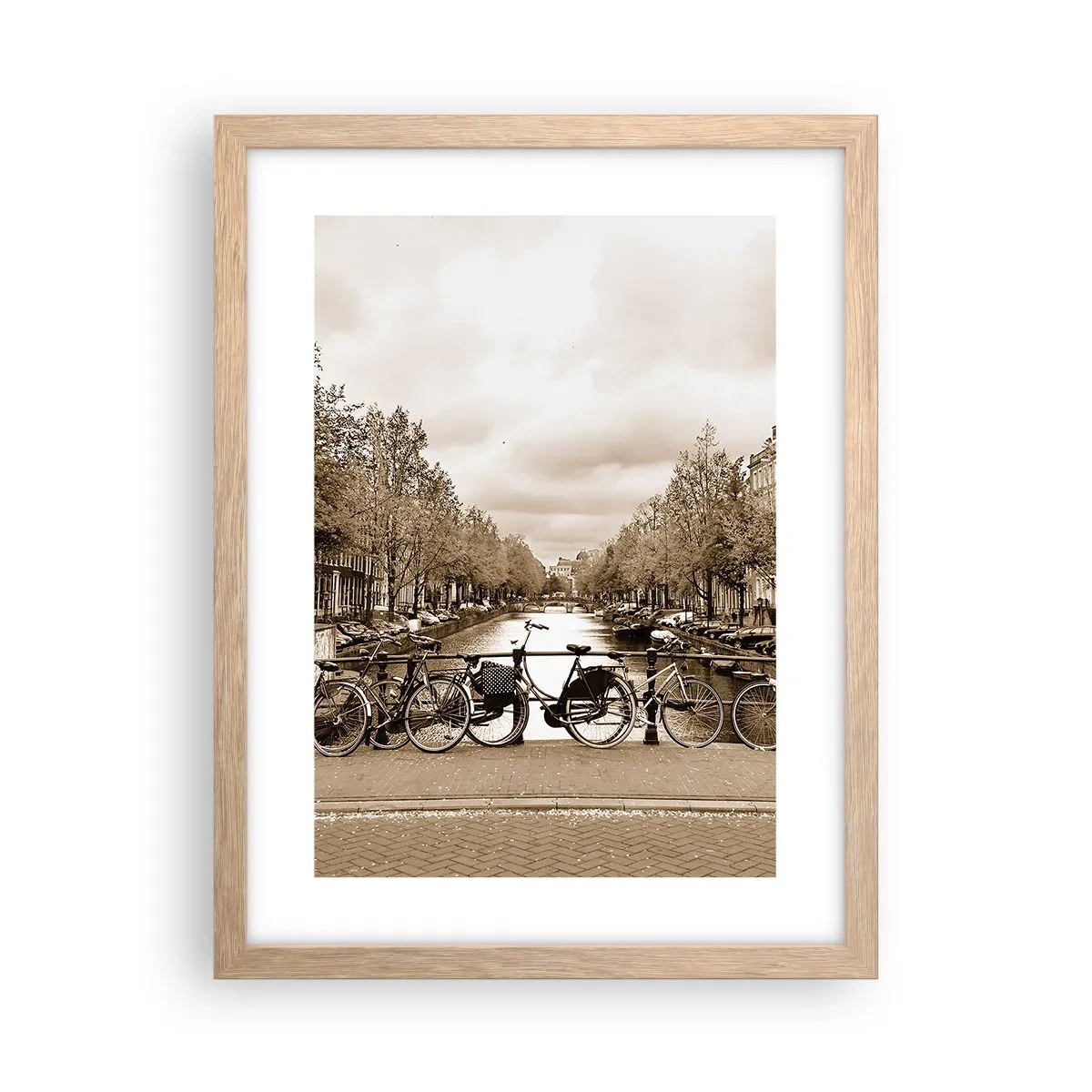 Poster în ramă de stejar deschis - Atmosfera olandeză - 30x40 cm