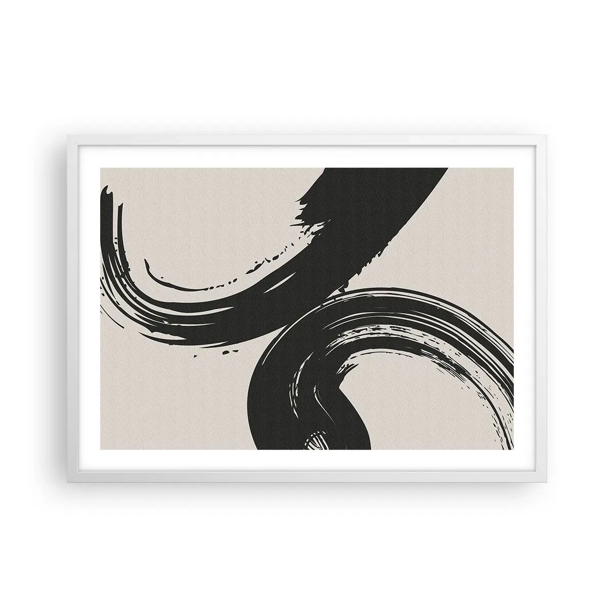 Poster în ramă albă - Tare și circular - 70x50 cm