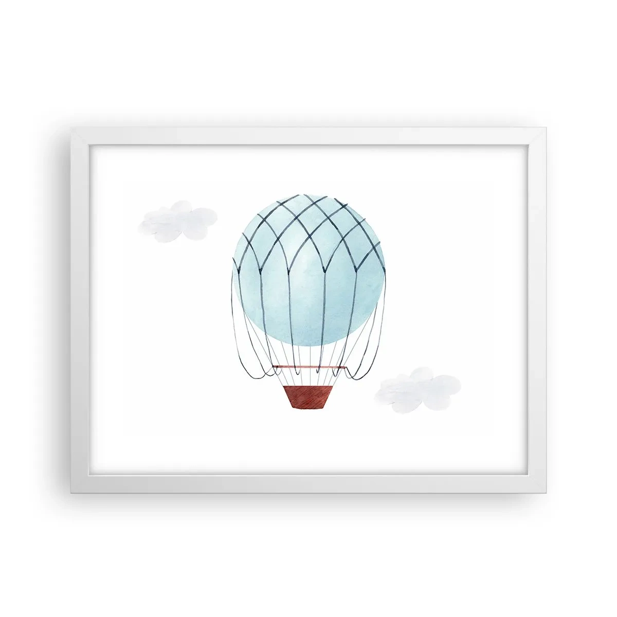 Poster în ramă albă - Complet în nori - 40x30 cm