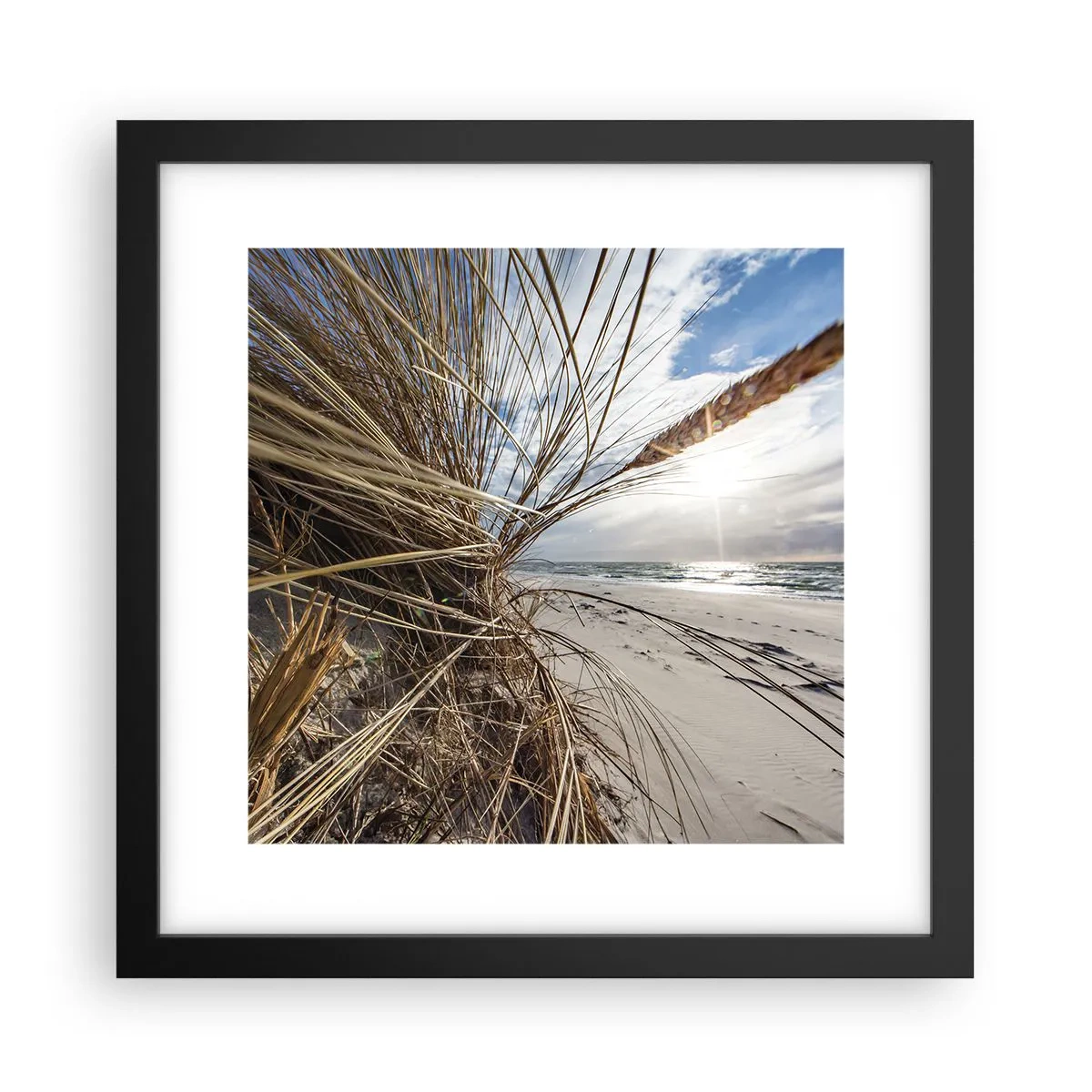 Poster în ramă neagră - O întâlnire a elementelor - 30x30 cm