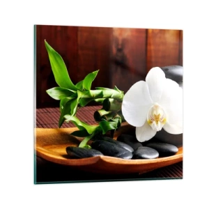 Tablou pe sticlă - Lasă natura să te atingă - 30x30 cm