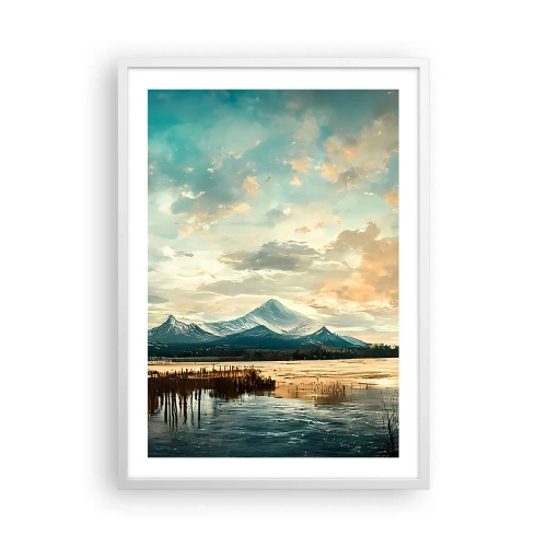 Poster în ramă albă - Sub protecția cerului - 50x70 cm