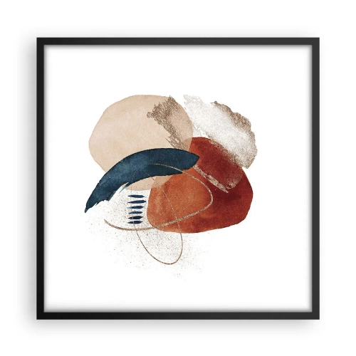 Poster în ramă neagră - Compoziție ovală - 50x50 cm
