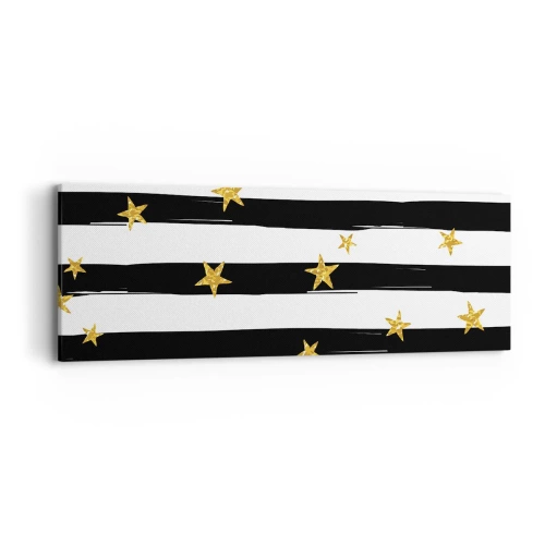 Tablou pe pânză - Cu toții ne-am născut sub o stea norocoasă - 90x30 cm